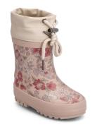 Thermo Rubber Boot Print Wheat Pink