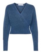 Mohair Cross-Over Sweater Cathrine Hammel Blue