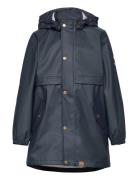 Pu Girls Rain Coat Mikk-line Blue