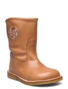 Boots - Flat - With Zipper ANGULUS Brown