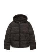 Puffer Winter Jacket With Hood Tom Tailor Black