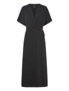 Wrap Dress With Hoop Detail Mango Black