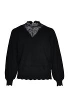 Carrebecca Ls Mix Highneck Cc Knt ONLY Carmakoma Black