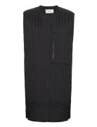 Lw Vertical Quilted Long Vest Calvin Klein Black