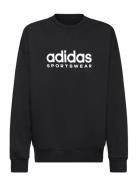 Fleece Crew Sweatshirt Kids Adidas Sportswear Black