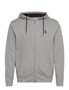 Uspa Sweat Hood/Zip Erdi Men U.S. Polo Assn. Grey