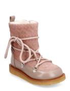 Boots - Flat - With Lace And Zip ANGULUS Pink
