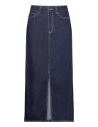 Objlea Mw Denim Long Skirt 129 Object Blue