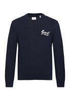 Relaxed Letterman C-Neck GANT Navy