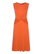 Twist-Front Jersey Dress Lauren Ralph Lauren Orange