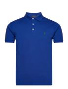 Slim Fit Stretch Mesh Polo Shirt Polo Ralph Lauren Blue