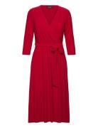 Surplice Jersey Dress Lauren Ralph Lauren Red