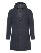 Wool Coat 2 In 1 With Hood Tom Tailor Navy