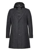 Wool Coat 2 In 1 With Hood Tom Tailor Grey