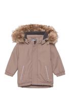 Parka W. Fake Fur Color Kids Beige