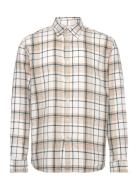 Slhregowen-Twisted Check Ls Shirt W Selected Homme Beige