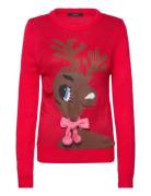 Vmcutedeer Ls O-Neck Blouse Xmas Vero Moda Red