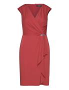 Jersey Cap-Sleeve Cocktail Dress Lauren Ralph Lauren Red