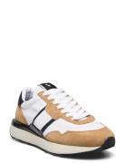 Train 89 Leather & Oxford Sneaker Polo Ralph Lauren White