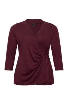 Stretch Jersey Top Lauren Women Burgundy