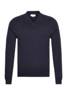 Man Chunky V-Neck Sweater Davida Cashmere Navy
