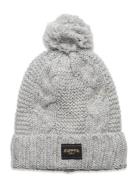 Cable Knit Beanie Hat Superdry Grey