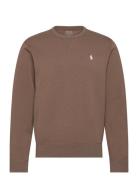 Marled Double-Knit Sweatshirt Polo Ralph Lauren Brown