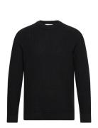 Slhreg-Dan Structure Crew Neck Selected Homme Black