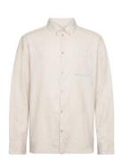 Regular Fit Melangé Flannel Shirt - Knowledge Cotton Apparel Cream
