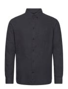 Regular Fit Melangé Flannel Shirt - Knowledge Cotton Apparel Black