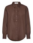 Rwsebony Shirt W/Ruffles Rosemunde Brown