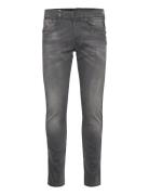 Anbass Trousers Slim White Shades Replay Grey