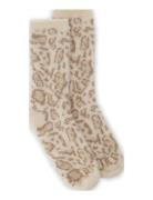 Leopard Lurex Fluffy Sock Hunkemöller Beige