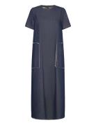 Objharlow S/S Long Dress E Div Object Blue