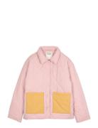 Color Block Padded Over Jacket Bobo Choses Pink