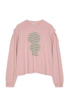 Striped Mold Puff Sleeve T-Shirt Bobo Choses Pink