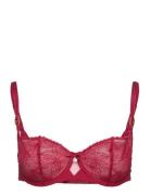 Orchids Half-Cup Balcony Bra CHANTELLE Red