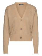 Logo Cotton-Blend Jacquard Cardigan Lauren Ralph Lauren Beige