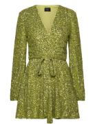 Sequin Bellissa Dress Bardot Green