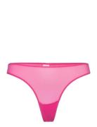 Lace Satin Thong Understatement Underwear Pink