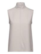 Structure Twll Ns Mock Neck Top Calvin Klein Grey