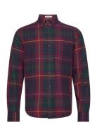 Reg Ut Plaid Flannel Check GANT Burgundy