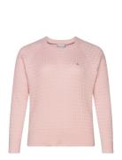 Crv Co Cable C-Nk Sweater Tommy Hilfiger Pink
