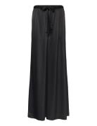 Cropped Satin Wide-Leg Pant Polo Ralph Lauren Black