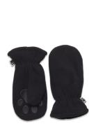 Mittens Fleece Pu Palm Lindex Black