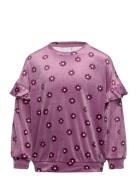 Sweater Velour Aop Lindex Purple