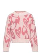 Sweater Feather Yarn Jaquard Lindex Pink