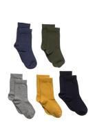 Socks 5P Sb Plain Fashion Col Lindex Patterned