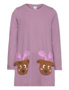 Tunic Forest W Pocket Print Lindex Purple