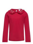 Top Collar With Lace And Embo Lindex Red